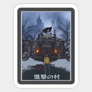 Attack on Village Sticker